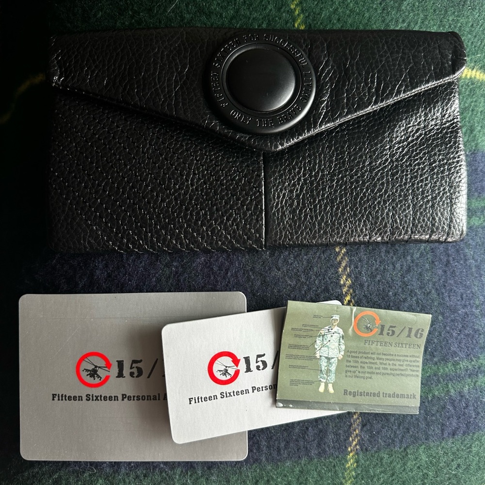 NEW LEATHER BLACK WALLET